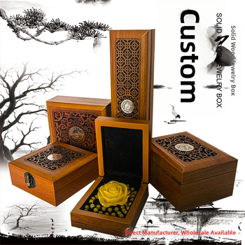Drvena kutija za nakit s graviranjem i žutom svilenom unutrašnjošću, pogodna za narukvice, Buddhist perle i Bodhi dijelove te ogrlice; model 99, sveobuhvatno pakiranje, mogućnost tiska loga