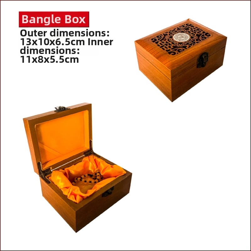 Drvena kutija za nakit s graviranjem i žutom svilenom unutrašnjošću, pogodna za narukvice, Buddhist perle i Bodhi dijelove te ogrlice; model 99, sveobuhvatno pakiranje, mogućnost tiska loga