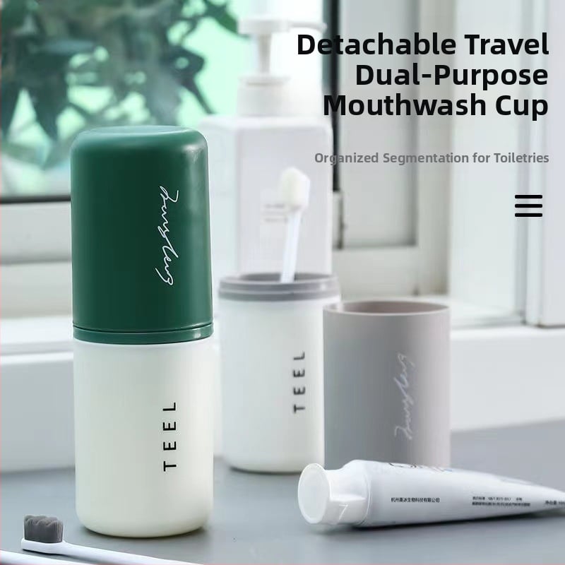 Putni set čaše za četkicu za zube — prozirna plastika, marka Xuzhou Fruits, otisak logotipa, prilagodba, jedno pakiranje