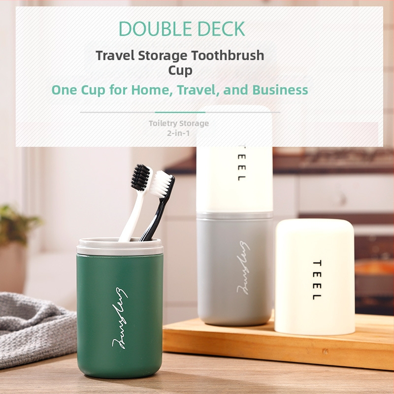 Putni set čaše za četkicu za zube — prozirna plastika, marka Xuzhou Fruits, otisak logotipa, prilagodba, jedno pakiranje