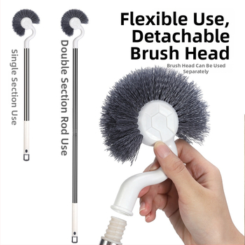 Четка за аквариум за почистване с удължено регулируемо тяло, премахване на водорасли, пластмасова конструкция