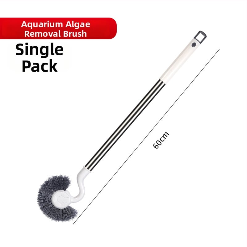 Четка за аквариум за почистване с удължено регулируемо тяло, премахване на водорасли, пластмасова конструкция