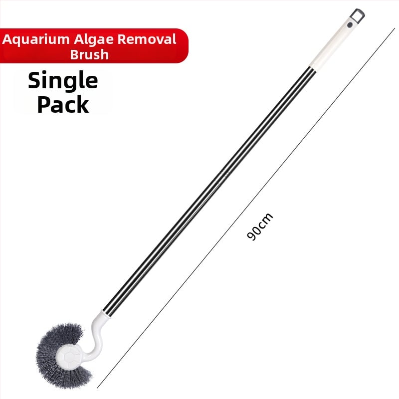 Четка за аквариум за почистване с удължено регулируемо тяло, премахване на водорасли, пластмасова конструкция