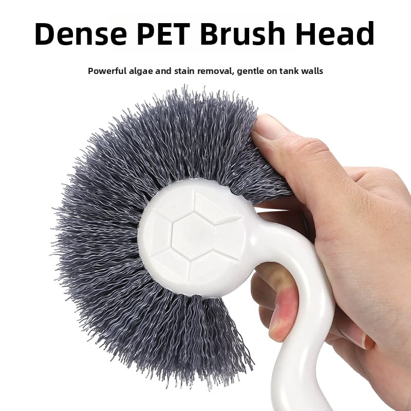Четка за аквариум за почистване с удължено регулируемо тяло, премахване на водорасли, пластмасова конструкция
