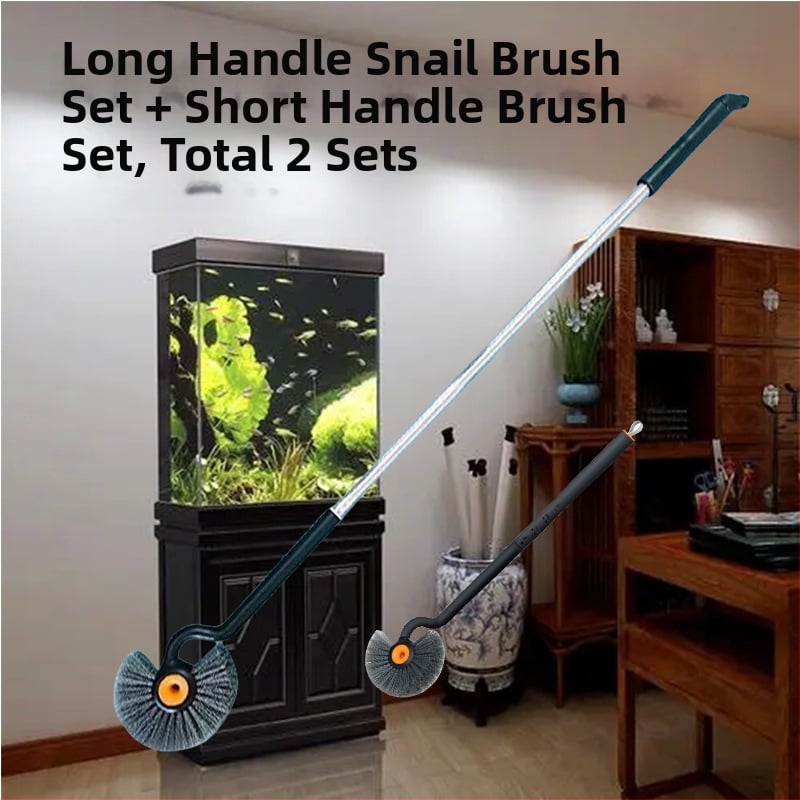 Аквариумна четка за почистване с дълга дръжка за отстраняване на водорасли по вътрешните стени — пластмасова, Yue Yao
