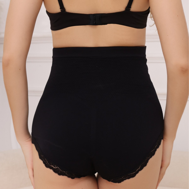 Bešavne trudničke gaćice s visokim strukom, čipka, 90–95% najlona, bez šavova, bez vidljivih linija, podižu stražnjicu
