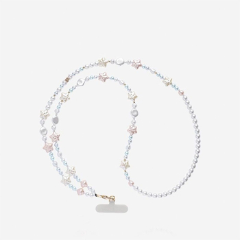 Narukvica za telefon na zapešće inspirirana Ouyang Nana — motiv šume i bijeli jelen (Materijal: matična biserna; Tip: narukvica za zapešće; Izlazak: proljeće 2025)