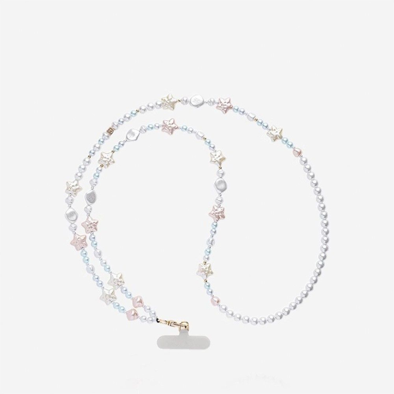 Narukvica za telefon na zapešće inspirirana Ouyang Nana — motiv šume i bijeli jelen (Materijal: matična biserna; Tip: narukvica za zapešće; Izlazak: proljeće 2025)