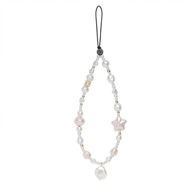 Narukvica za telefon na zapešće inspirirana Ouyang Nana — motiv šume i bijeli jelen (Materijal: matična biserna; Tip: narukvica za zapešće; Izlazak: proljeće 2025)