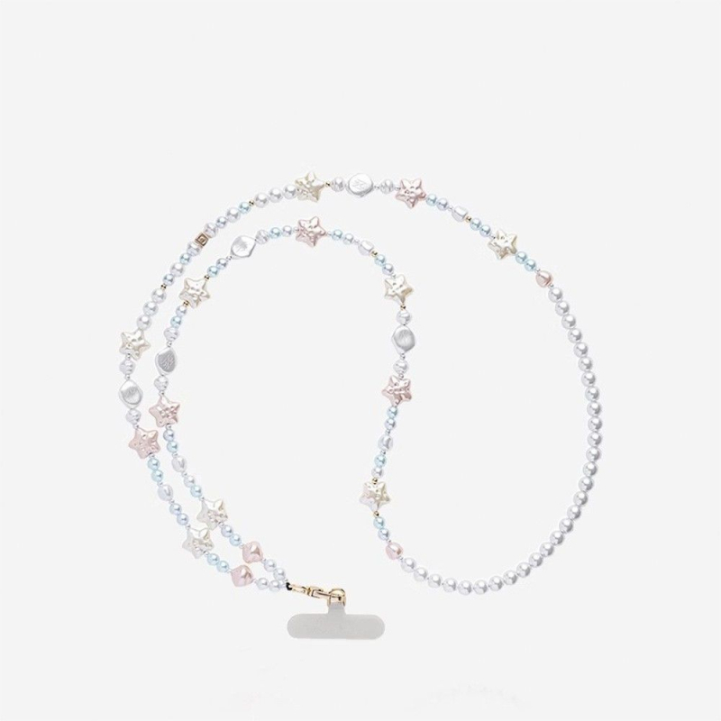 Narukvica za telefon na zapešće inspirirana Ouyang Nana — motiv šume i bijeli jelen (Materijal: matična biserna; Tip: narukvica za zapešće; Izlazak: proljeće 2025)