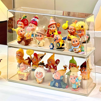 Star Man blind-box kutija za prikaz, prozirni PET materijal, s poklopcem, zaštita od prašine, može se slagati, kapacitet 18 L