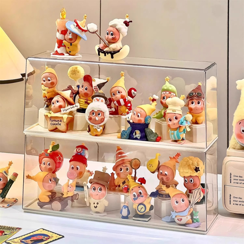 Star Man blind-box kutija za prikaz, prozirni PET materijal, s poklopcem, zaštita od prašine, može se slagati, kapacitet 18 L