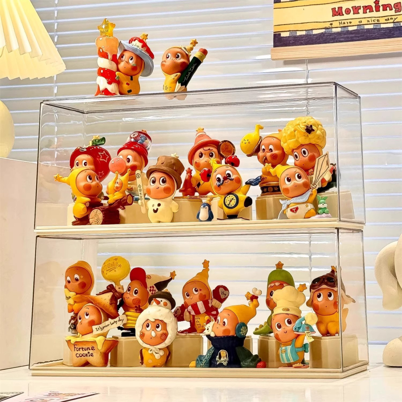 Star Man blind-box kutija za prikaz, prozirni PET materijal, s poklopcem, zaštita od prašine, može se slagati, kapacitet 18 L