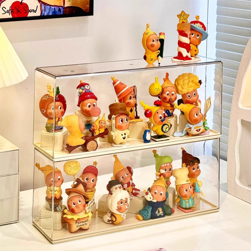 Star Man blind-box kutija za prikaz, prozirni PET materijal, s poklopcem, zaštita od prašine, može se slagati, kapacitet 18 L
