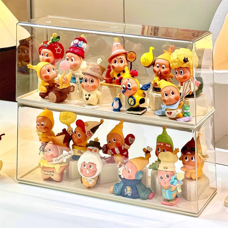 Star Man blind-box kutija za prikaz, prozirni PET materijal, s poklopcem, zaštita od prašine, može se slagati, kapacitet 18 L