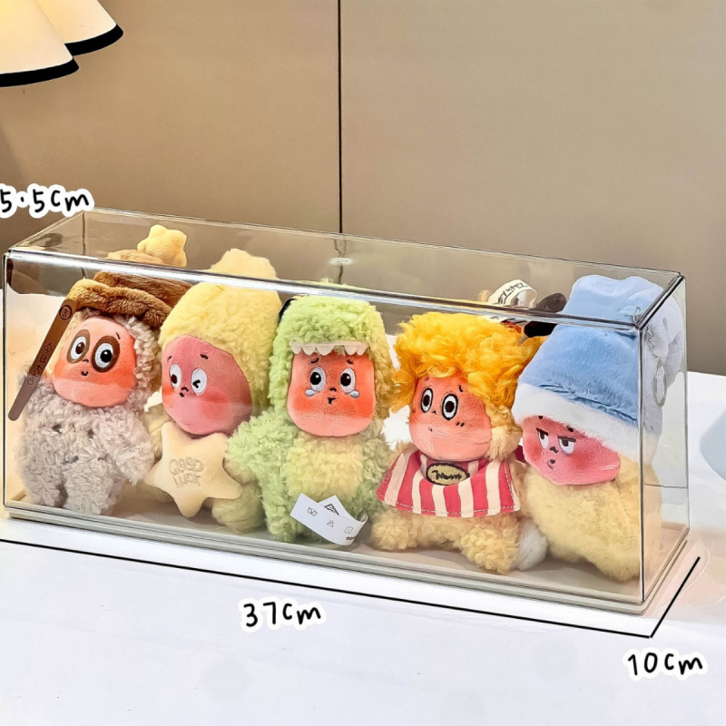 Star Man blind-box kutija za prikaz, prozirni PET materijal, s poklopcem, zaštita od prašine, može se slagati, kapacitet 18 L