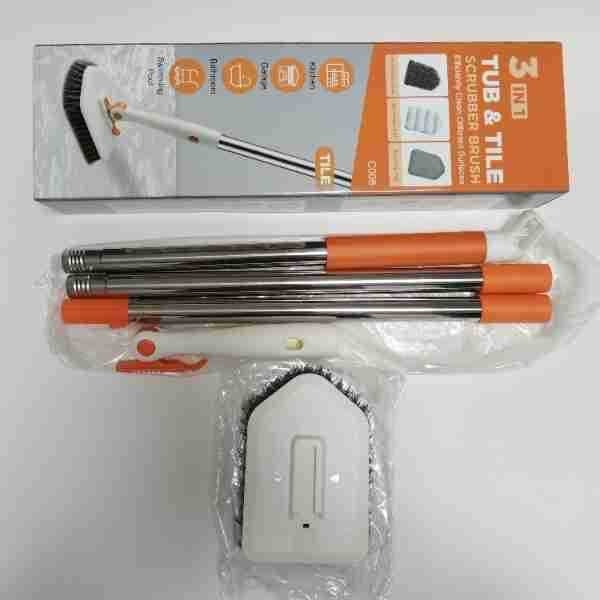 Почистваща четка за баня със абразивна гъба, пластмасова четка за почистване и дезинфекция, 30 бр