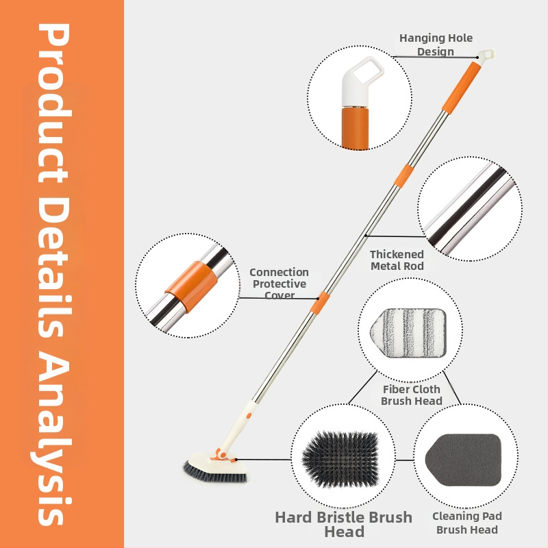 Почистваща четка за баня със абразивна гъба, пластмасова четка за почистване и дезинфекция, 30 бр