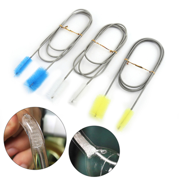 Akvarisztikus csőtisztító kefe – nylon és rozsdamentes acél, rugós kialakítás, 70 g