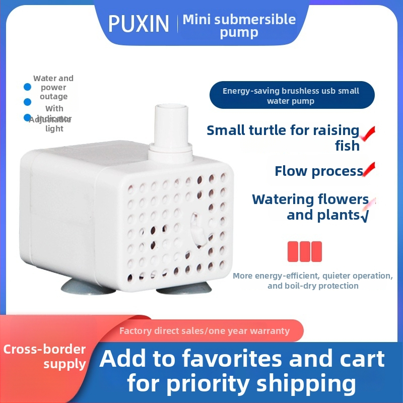 Podmorská akváriová pumpa na cirkuláciu a okysličovanie, 5V USB, ABS, PX-300D, značka Puxin