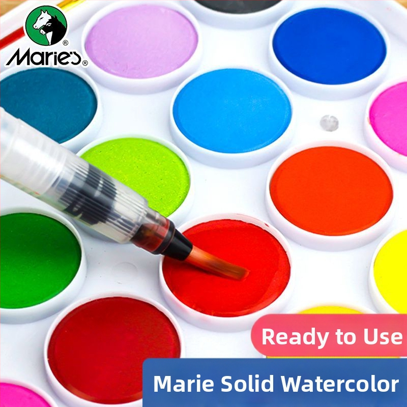 Set akvarel pre študentov — Marley/Marie's značka, materiál: akvarel, balenie: krabička, určenie: maľovanie vodovkami.