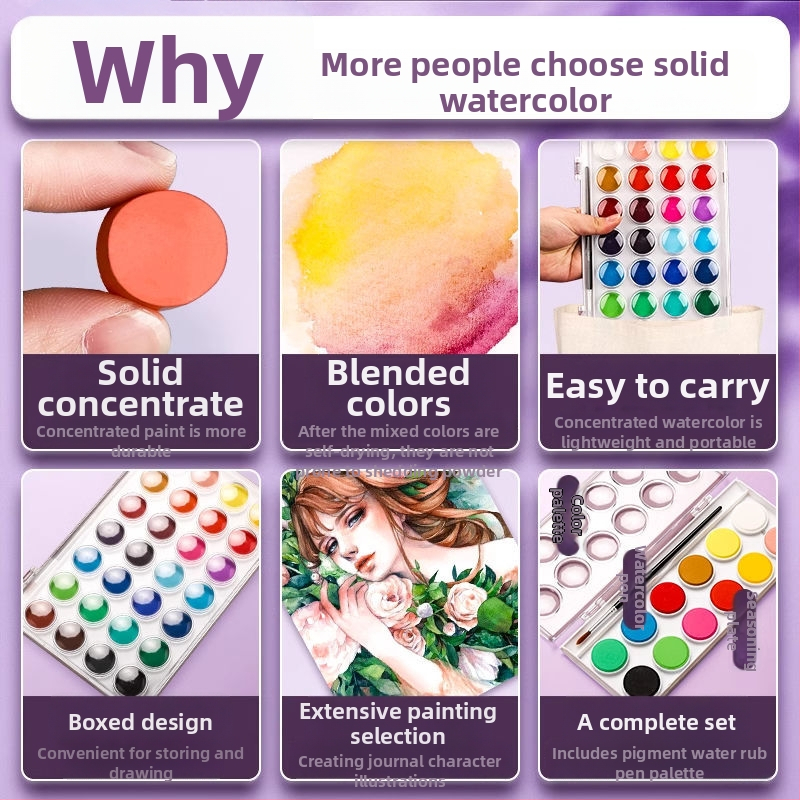 Set akvarel pre študentov — Marley/Marie's značka, materiál: akvarel, balenie: krabička, určenie: maľovanie vodovkami.