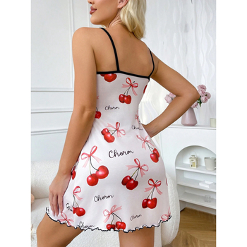 Noćna haljina bez rukava, stil remena, 90–95% poliester, srednja težina 141–160 g/m², bez ovratnika, kućna odjeća za spavanje