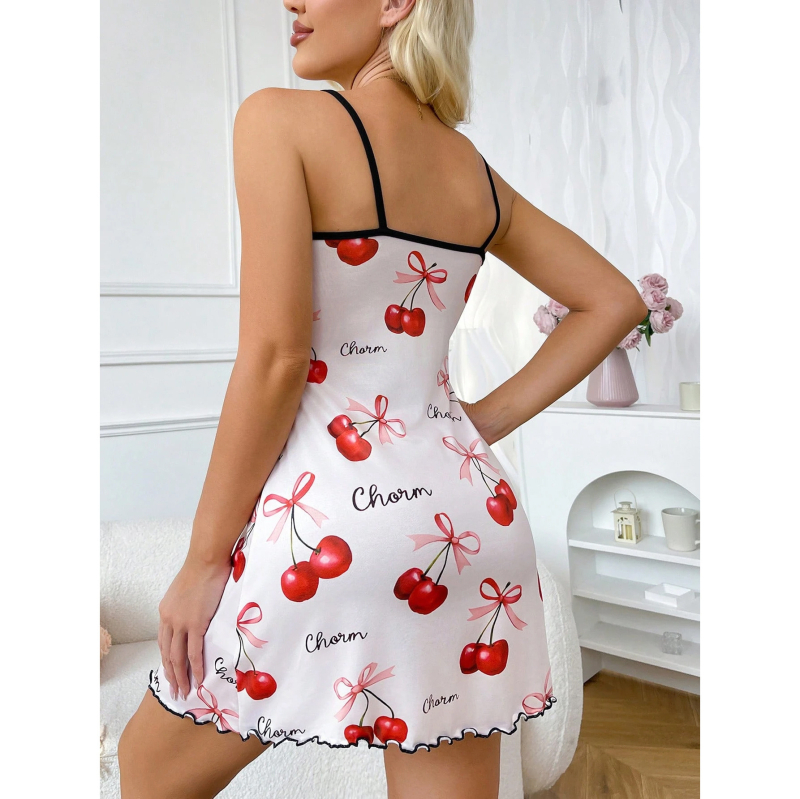 Noćna haljina bez rukava, stil remena, 90–95% poliester, srednja težina 141–160 g/m², bez ovratnika, kućna odjeća za spavanje