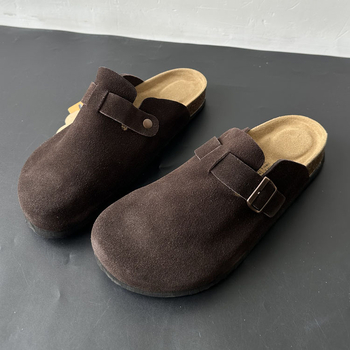 Férfi slip-on Birkenstock-stílusú cipő, felsőrész: tehén velúr, EVA talp, egy mozdulattal záródik, 2025-ös tavaszi megjelenés