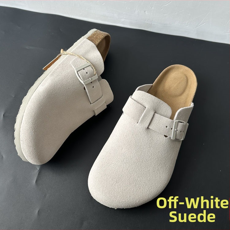 Muške Slip-On cipele u Birkenstock stilu, od kravlje kože, velike veličine, zatvoren vrh, korkov uložak, proljeće-ljeto 2026