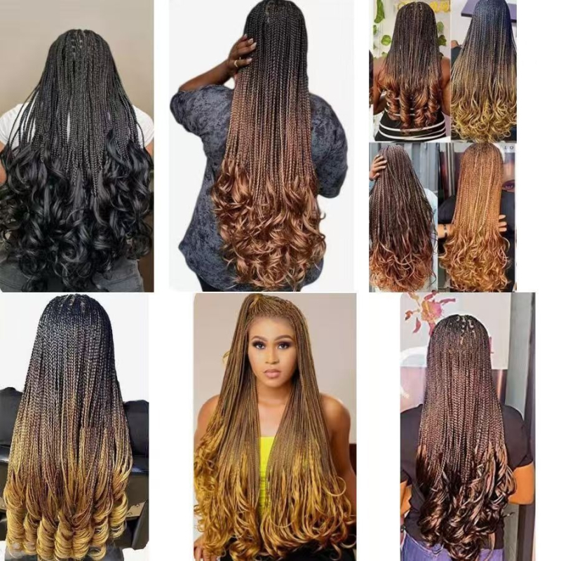 Kose s labavim valovima, prirodni stil, paruka od domaćeg svilenog materijala, bez bojenja ili perm