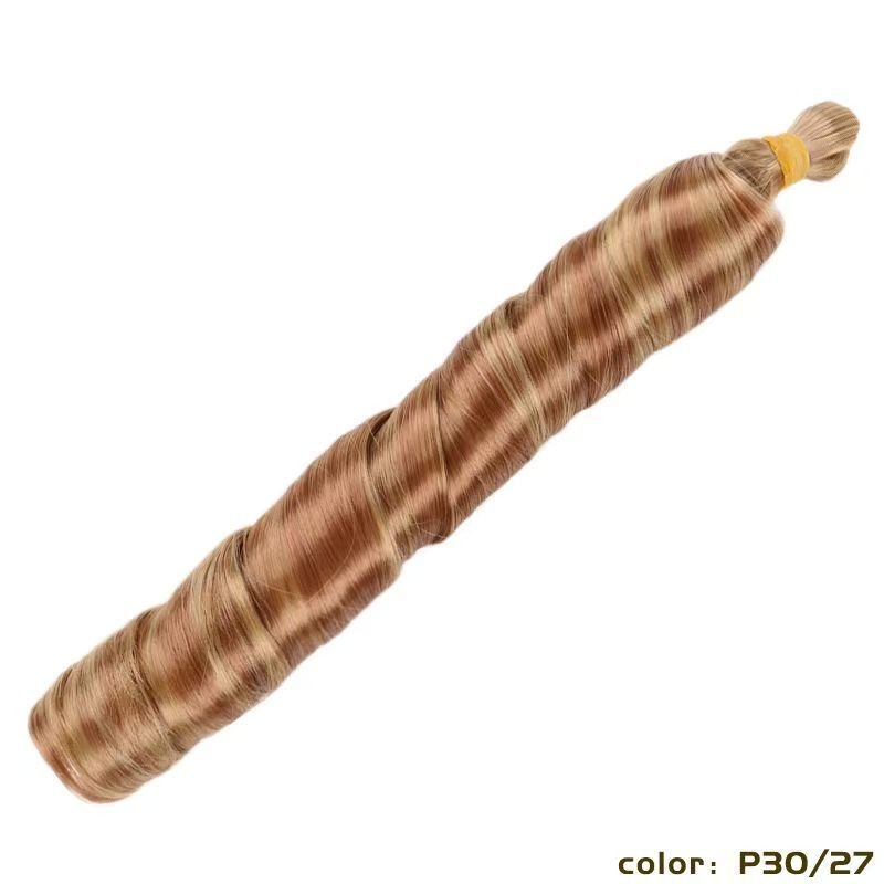 Kose s labavim valovima, prirodni stil, paruka od domaćeg svilenog materijala, bez bojenja ili perm