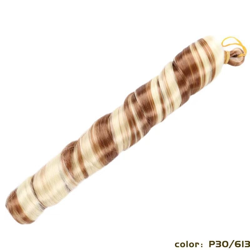 Kose s labavim valovima, prirodni stil, paruka od domaćeg svilenog materijala, bez bojenja ili perm