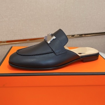 Pantofi pentru bărbați Slip-On, vârf rotund, din piele de vită, închidere cu cataramă rotativă