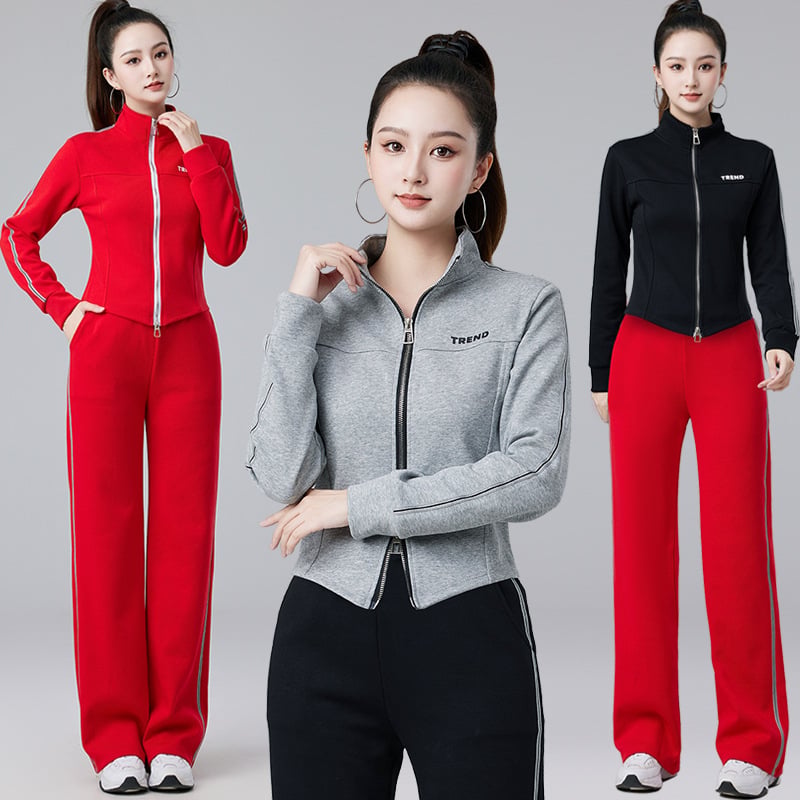 Lotus butterfly ženski set za kvadratni ples, sportsko- casual, s dugim rukavima i stojećim ovratnikom