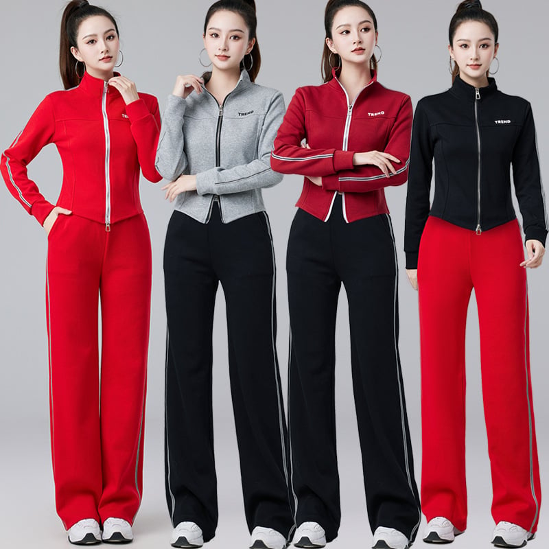 Lotus butterfly ženski set za kvadratni ples, sportsko- casual, s dugim rukavima i stojećim ovratnikom