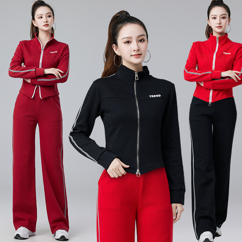 Lotus butterfly ženski set za kvadratni ples, sportsko- casual, s dugim rukavima i stojećim ovratnikom