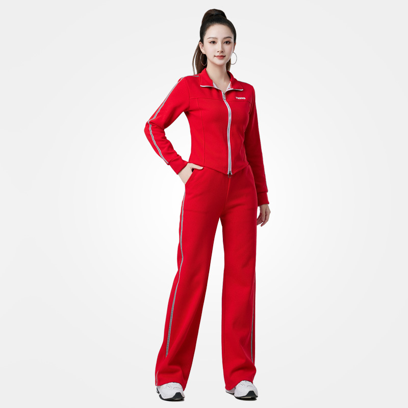 Lotus butterfly ženski set za kvadratni ples, sportsko- casual, s dugim rukavima i stojećim ovratnikom