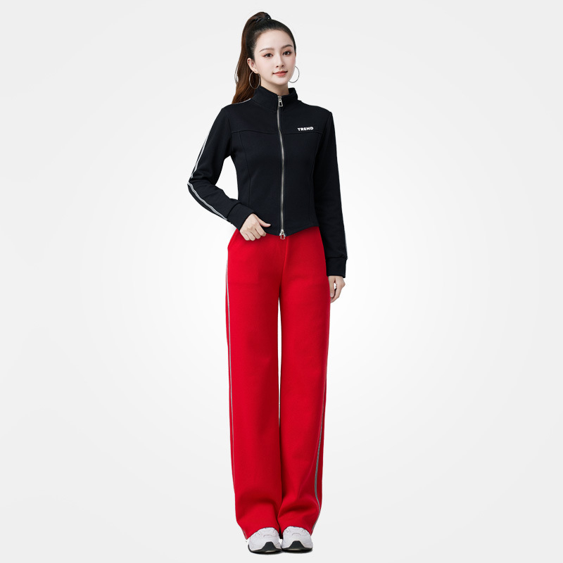 Lotus butterfly ženski set za kvadratni ples, sportsko- casual, s dugim rukavima i stojećim ovratnikom