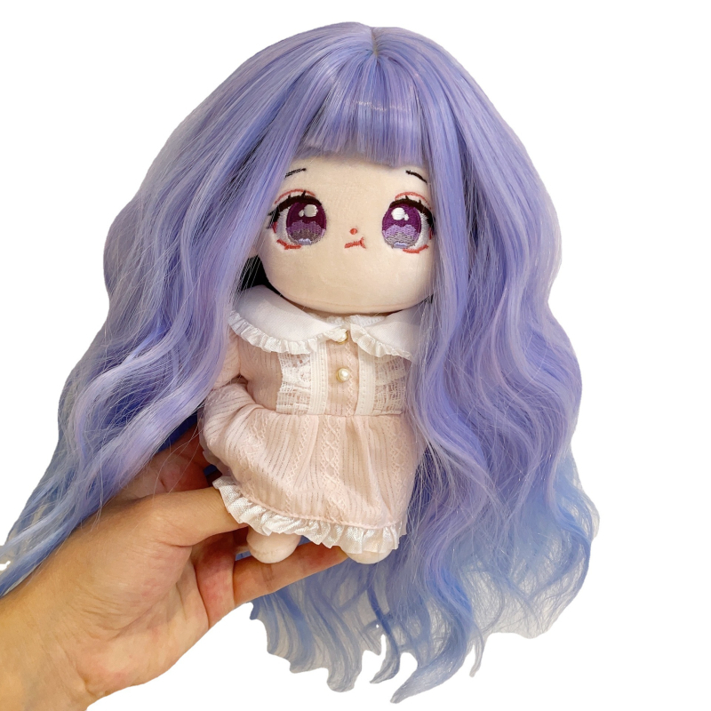 Perika za lutke: kosa od visokotemperatne žice, duga kovrčava kosa s šiškama, anime stil