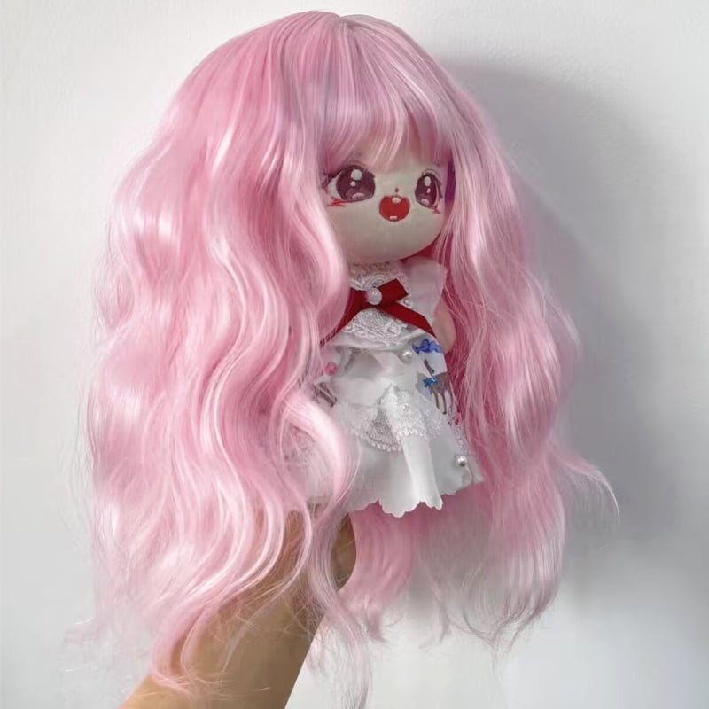 Perika za lutke: kosa od visokotemperatne žice, duga kovrčava kosa s šiškama, anime stil