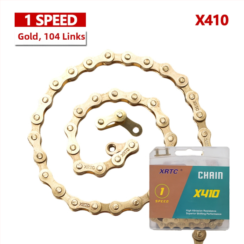 Αλυσίδα ποδηλάτου βουνού για ταχύτητες 1/8/9/10, μήκος 104/116 συνδέσμων, χάλυβας υψηλής περιεκτικότητας, βήμα 12,7.