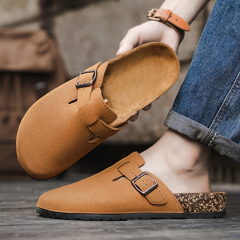 Muške slip-on papuče za ležerni stil, gornji dio PU, gumeni potplat, proljetno izdanje 2025