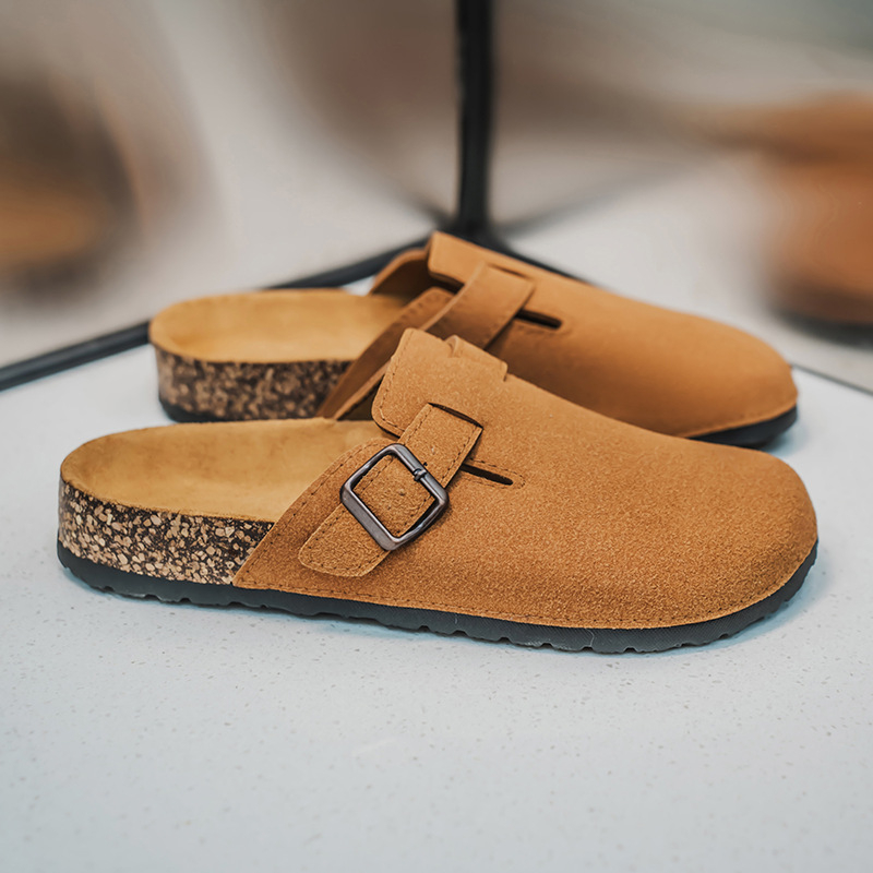 Muške slip-on papuče za ležerni stil, gornji dio PU, gumeni potplat, proljetno izdanje 2025