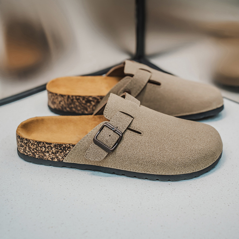 Muške slip-on papuče za ležerni stil, gornji dio PU, gumeni potplat, proljetno izdanje 2025