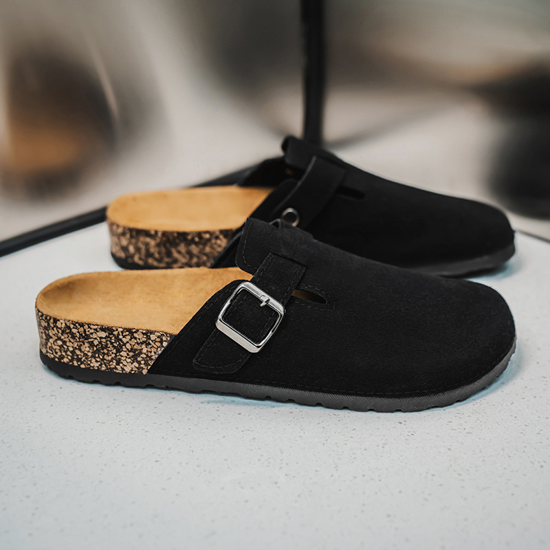 Muške slip-on papuče za ležerni stil, gornji dio PU, gumeni potplat, proljetno izdanje 2025