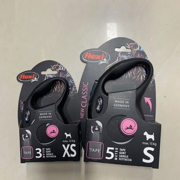 Lesă de câine din nylon, telescopică, lanț retractabil, capacitate 15/25 kg