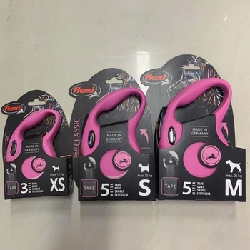 Lesă de câine din nylon, telescopică, lanț retractabil, capacitate 15/25 kg