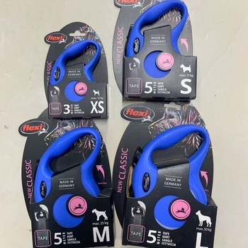 Lesă de câine din nylon, telescopică, lanț retractabil, capacitate 15/25 kg