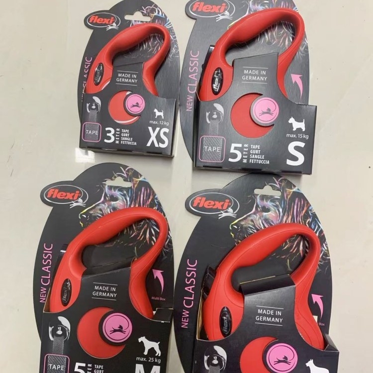 Lesă de câine din nylon, telescopică, lanț retractabil, capacitate 15/25 kg